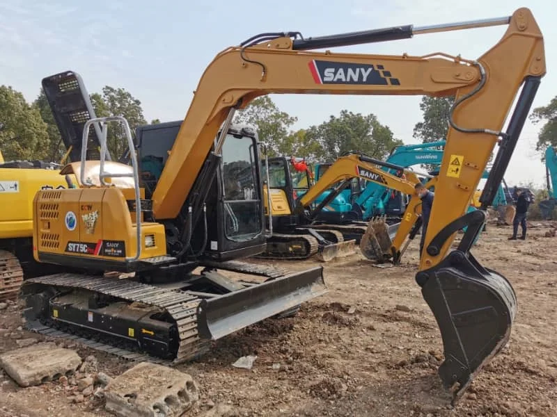 Second-hand Sany SY75C Crawler Excavator for Sale at Competitive Price